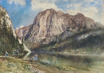 Lac Altaussee et face du mont Trissel - Rudolf von Alt